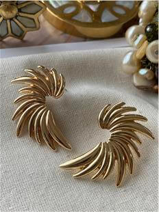 Gold Feather Küpe