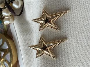 Gold Kuyruklu Yıldız Küpe