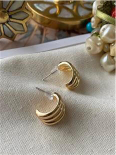 Gold Mini Kaburga Küpe