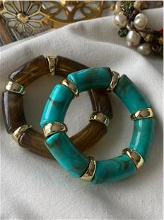 Gold Plaka Detaylı Esnek Bileklik