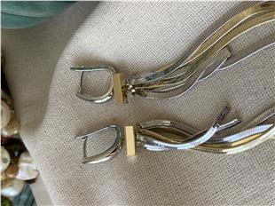 Silver Kapama Yassı Sallantılı Küpe