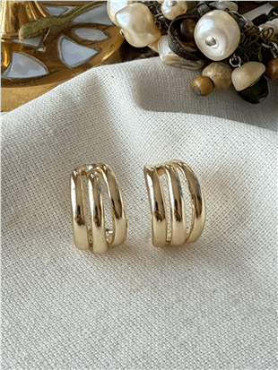 Gold Triline Küpe