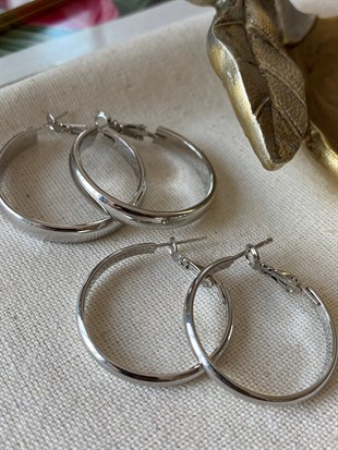 Halka Küpe Silver