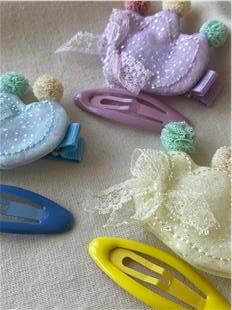 İkili Renkli Ponponlu Taç Model Toka Seti