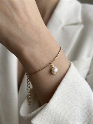 İnci Detaylı İnce Bileklik