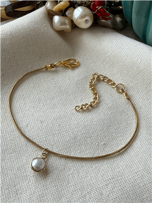 İnci Detaylı İnce Bileklik