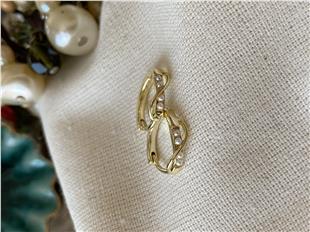 İnci Detaylı Sonsuzluk Model Halka Kıkırdak Küpe