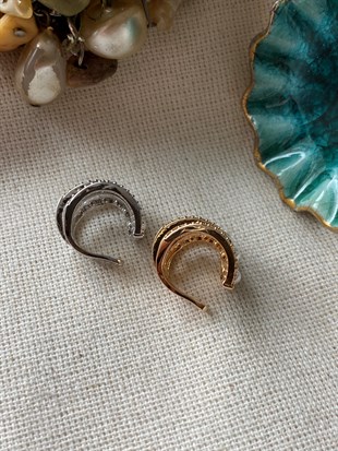 İncili Tasarım Kıkırdak Küpe