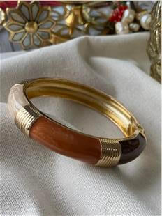 Kahverengi Mineli Desenli Kelepçe