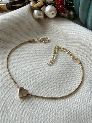 Kalp Detaylı İnce Bileklik