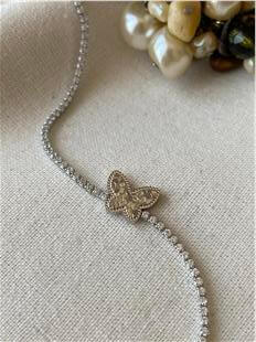 Kelebek Detaylı İnce Suyolu Bileklik