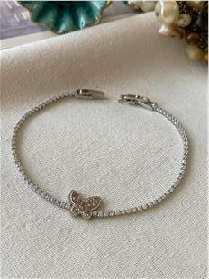 Kelebek Detaylı İnce Suyolu Bileklik