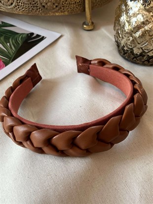 Kiremit Deri Örgü Taç