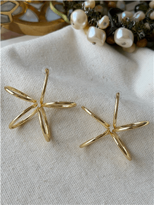 Kıvırma Çiçek Küpe