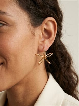 Kıvırma Çiçek Küpe