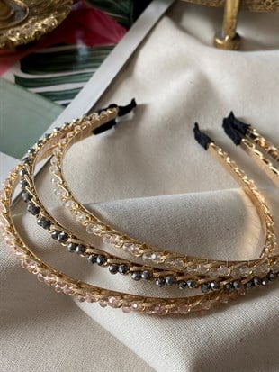 Kristal Boncuklu Taç 