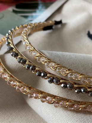 Kristal Boncuklu Taç 