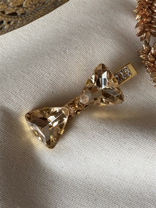 Kristal Taşlı Ribbon Toka