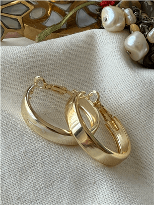 3 cm Küt Model Halka Küpe