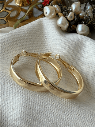 3 cm Küt Model Halka Küpe