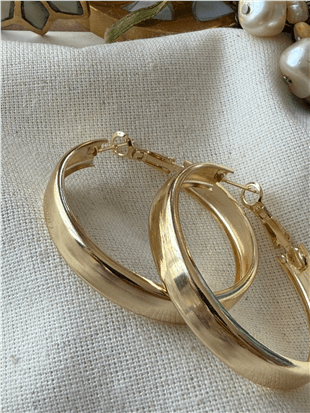 3 cm Küt Model Halka Küpe