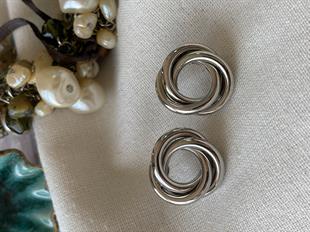 Mini Silver Döngü Küpe