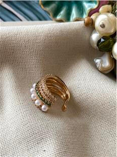 Mixed Stone&Pearl Kıkırdak Küpe