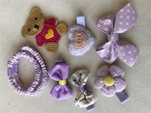 Mor Kalpli Ayıcık Toka Seti