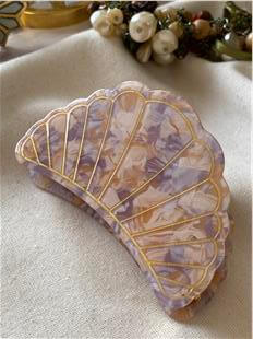 Mor Pembe Desenli Büyük Kabuk Toka