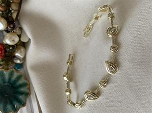 Özel Seri 14K Beyaz Taşlı Bileklik