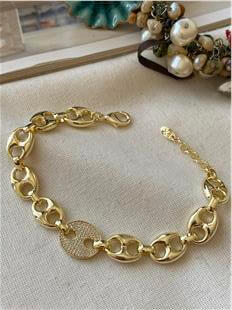 Özel Seri 14K Düğme Bileklik