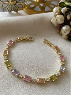 Özel Seri 14K Pastel Taşlı Bileklik