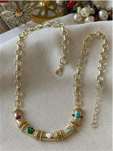 Özel Seri 14K Renkli Plaka Kolye