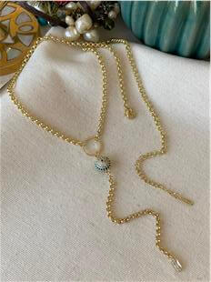 Özel Seri 14K Taş Sallantılı Göz Boncuk Dekolte Kolye