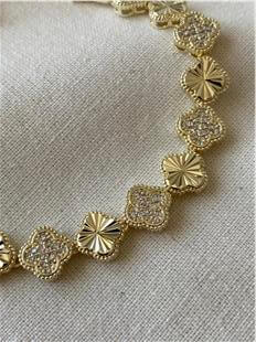 Özel Seri 14K Taşlı Cleef Bileklik