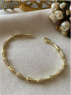 Özel Seri 14K Taşlı Damla Model Bileklik