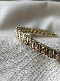 Özel Seri 14K Taşlı Wave Bileklik