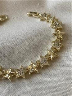 Özel Seri 14K Taşlı Yıldız Bileklik