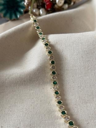 Özel Seri 14K Yeşil Petek Bileklik