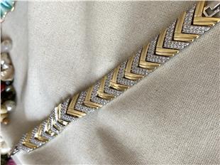 Özel Seri Çift Renk Taşlı Arrow Bileklik