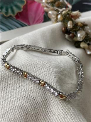 Özel Seri Gold Heart Suyolu Bileklik
