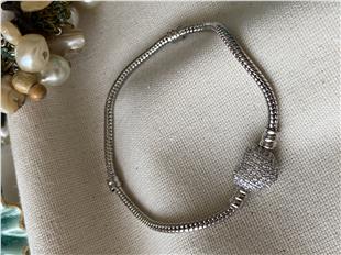 Özel Seri Klipsli Taşlı Kalp Bileklik