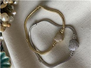 Özel Seri Klipsli Taşlı Kalp Bileklik