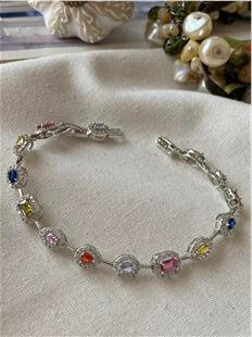 Özel Seri Silver Renkli Taşlı Bileklik