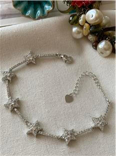 Özel Seri Silver Taşlı Kalın Yıldız Detaylı Suyolu Bileklik