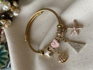 Pembe Deniz Yıldızı Charmlı Bileklik