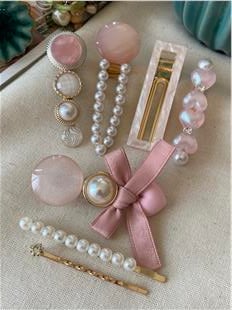 Pembe Fiyonk Çoklu Set Toka