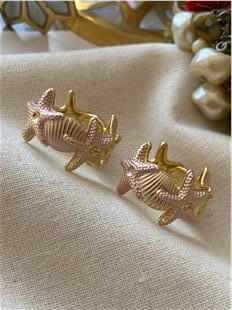 Pembe Mineli Sea Halka Küpe