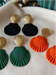 Renkli Denizkabuğu Küpe