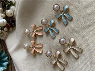 Renkli Mineli Fiyonk Küpe